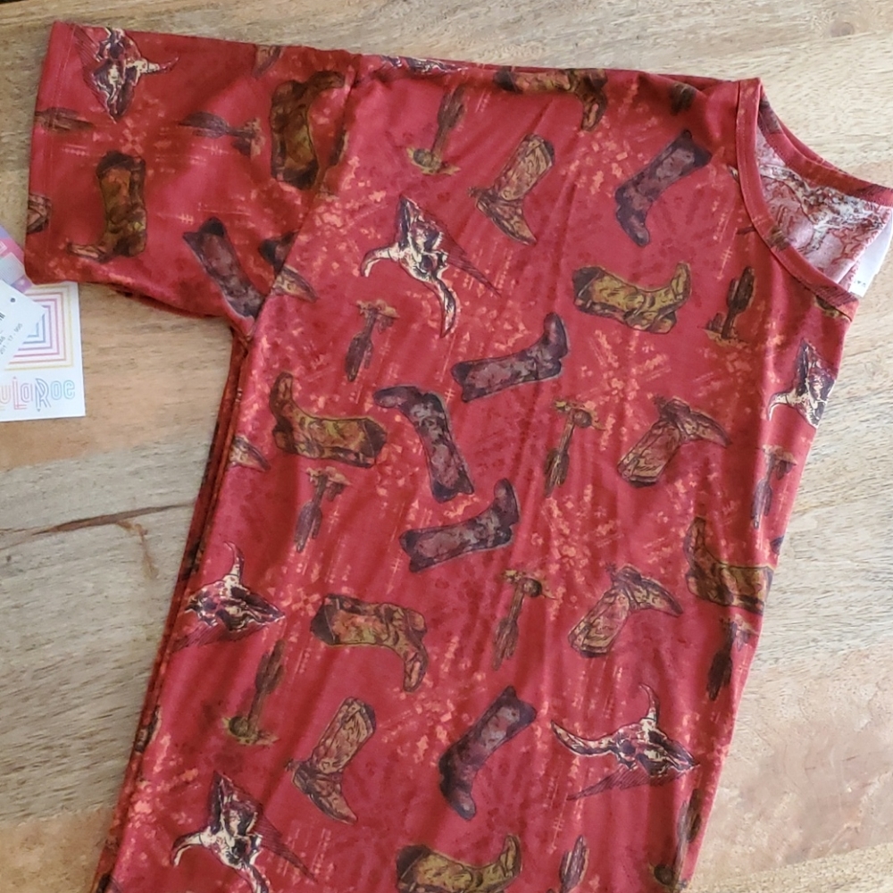 LuLaRoe cowboy Irma shirt 2XL